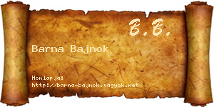 Barna Bajnok névjegykártya
